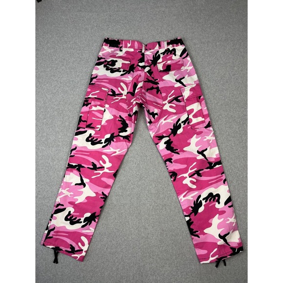 Rothco BDU Pants Adult Reg 31"-35" Pink Black Camo Cargo Tactical Trousers - Picture 10 of 12